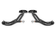 Load image into Gallery viewer, BMR 10-14 Ford Mustang Adj. Lower A-Arms w/ Delrin/Rod End / 18mm Tall Ball Joint - Black Hammertone
