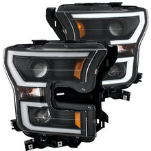 Load image into Gallery viewer, ANZO 2015-2016 Ford F-150 Projector Headlights w/ Plank Style Design Black w/ Amber
