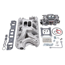 Load image into Gallery viewer, Edelbrock Manifold And Carb Kit Performer RPM Air-Gap Small Block Ford 351W Natural Finish
