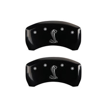 Load image into Gallery viewer, MGP Rear set 2 Caliper Covers Engraved Rear Tiffany Snake Black finish silver ch
