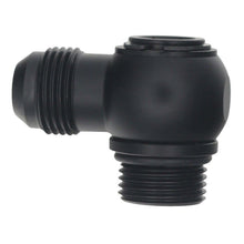 Load image into Gallery viewer, DeatschWerks 10AN ORB Male to 10AN Male Flare Low Profile 90-Degree Swivel - Anodized Matte Black
