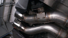 Load image into Gallery viewer, Stainless Works 2016-18 Cadillac CTS-V Sedan Axleback System Dual-Mode Turbo Mufflers 4in Tips
