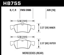 Load image into Gallery viewer, Hawk 03-06 Mercedes Benz SL500 HPS 5.0 Rear Brake Pads
