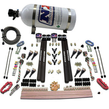 Load image into Gallery viewer, Nitrous Express SX2 Dual Stage/Gas/Rails 8 Nozzles Nitrous Kit (200-1200HP) w/10lb Bottle
