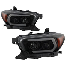Load image into Gallery viewer, Spyder Toyota Tacoma 16-18 (TRD Model Only) Projector Headlights Black Smoke PRO-YD-TT16V1-SEQ-BSM
