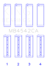 Load image into Gallery viewer, King Nissan VQ20DE, VQ25DD, VQ30DE/DD/DET, VQ35DE (Size +0.5mm) Crankshaft Main Bearing (Set of 4)
