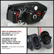 Load image into Gallery viewer, Spyder Dodge Magnum 05-07 Projector Headlights CCFL Halo LED Blk PRO-YD-DMAG05-CCFL-BK
