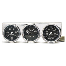Load image into Gallery viewer, Autometer AutoGage Chrome Console 52.4mm Mech 0-100 PSI Oil Press/ 10-16 V / 130-280 Deg Water Temp
