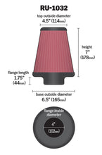 Load image into Gallery viewer, K&amp;N Universal Clamp-On Air Filter 4in FLG / 6-1/2in B / 4-1/2in T / 7in H
