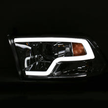 Load image into Gallery viewer, ANZO 09-18 Dodge Ram 1500 Plank Style Projector Headlights Chrome w/ Halo

