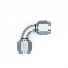 Load image into Gallery viewer, DeatschWerks 6AN Flare Female Swivel 90-Degree to 6AN Flare Female Swivel - Anodized Matte Black
