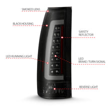Load image into Gallery viewer, ANZO 1999-2000 Cadillac Escalade LED Taillights Black Housing Smoke Lens Pair
