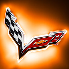 Load image into Gallery viewer, Oracle Corvette C7 Rear Illuminated Emblem - Dual Intensity - Amber
