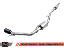 Load image into Gallery viewer, AWE Tuning 20-21 Jeep Gladiator JT 3.6L Tread Edition Cat-Back Single Side Exhaust - Diamond Blk Ti
