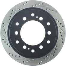Load image into Gallery viewer, StopTech Power Slot 03-09 Toyota 4 Runner / 03-09 Lexus GX470 Drilled &amp; Slotted Right Rear Rotor
