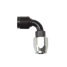 Load image into Gallery viewer, Russell Performance -8 AN Black/Silver 90 Degree Full Flow Hose End
