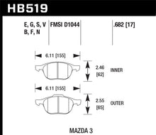 Load image into Gallery viewer, Hawk HP+ 08-09 Mazda 3 / Ford/ Volvo DTC-60 Race Front Brake Pads
