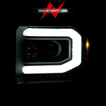 Load image into Gallery viewer, ANZO 2014-2015 GMC Sierra 1500 Projector Headlights w/ Light Bar Black Housing (Halogen Type)
