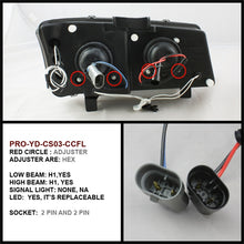 Load image into Gallery viewer, Spyder Chevy Silverado 1500 03-06 Projector HeadlightsCCFLHalo LED Blk High H1 PRO-YD-CS03-CCFL-BK
