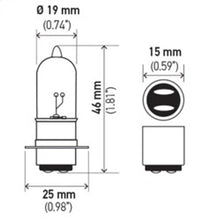 Load image into Gallery viewer, Hella Bulb 3625 6V 25/25W Px15D T6

