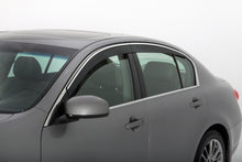 Load image into Gallery viewer, AVS 07-10 Infiniti G35 Ventvisor Low Profile Deflectors 4pc - Smoke w/Chrome Trim
