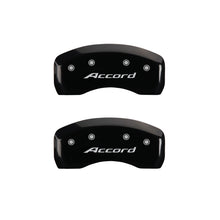 Load image into Gallery viewer, MGP 4 Caliper Covers Engraved Front Accord Engraved Rear Accord Black finish silver ch
