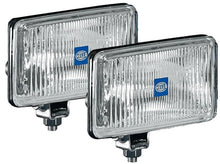 Load image into Gallery viewer, Hella 450 H3 12V SAE/ECE Fog Lamp Kit Clear - Rectangle (Includes 2 Lamps)
