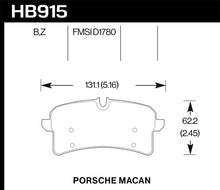 Load image into Gallery viewer, Hawk 16-18 Porsche Macan HPS 5.0 Street Rear Brake Pads
