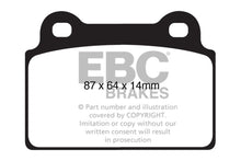 Load image into Gallery viewer, EBC 08-16 Mitsubishi Lancer Evo 10 2.0 Turbo (1 piece rotor) Ultimax2 Rear Brake Pads
