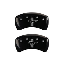 Load image into Gallery viewer, MGP Rear set 2 Caliper Covers Engraved Rear 2015/Bar &amp; Pony Black finish silver ch
