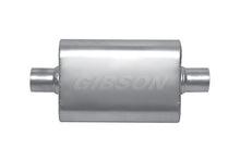 Load image into Gallery viewer, Gibson MWA Superflow Center/Center Oval Muffler - 4x9x14in/2.5in Inlet/2.5in Outlet - Stainless
