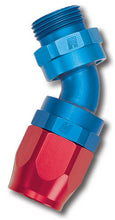 Load image into Gallery viewer, Russell Performance -12 AN Red/Blue 45 Deg Swivel Dry Sump Hose End (-12 Port 1-1/16in-12 Thread)
