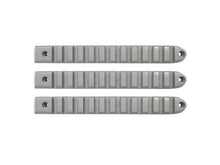 Load image into Gallery viewer, DV8 Offroad 2007-2018 Jeep JK Silver Rail Style Door Handle Inserts - Set Of 3
