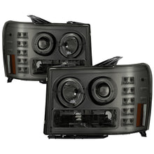 Load image into Gallery viewer, Spyder GMC Sierra 1500/2500/3500 07-13 Projector Headlights LED Halo- LED Smoke PRO-YD-GS07-HL-SM
