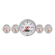 Load image into Gallery viewer, Autometer Arctic White 3-3/8in Electric Speedometer with Wheel Odometer/ 2-1/16in Oil Pressure
