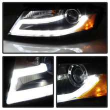 Load image into Gallery viewer, Spyder Audi A4 09-12 Projector Headlights Xenon/HID Model Only - DRL LED Blk PRO-YD-AA408-HID-DRL-BK
