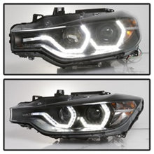 Load image into Gallery viewer, Spyder 12-14 BMW F30 3 Series 4DR Projector Headlights - LED DRL - Black (PRO-YD-BMWF3012-DRL-BK)
