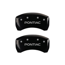 Load image into Gallery viewer, MGP 4 Caliper Covers Engraved Front &amp; Rear Pontiac Black Finish Silver Char 2007 Pontiac Solstice
