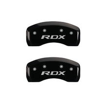 Load image into Gallery viewer, MGP 4 Caliper Covers Engraved Front Acura Rear RDX Black Finish Silver Char 2016 Acura RDX
