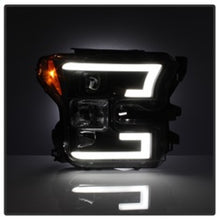 Load image into Gallery viewer, Spyder Ford F150 2015-2017 Projector Headlights - Light Bar DRL LED - Black PRO-YD-FF15015-LBDRL-BK
