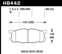 Load image into Gallery viewer, Hawk 01-03 Mazda Miata (w/ Sport Suspension) HT-10 Race Rear Brake Pads
