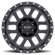 Load image into Gallery viewer, Method MR306 Mesh 18x9 +18mm Offset 8x6.5 130.81mm CB Matte Black Wheel
