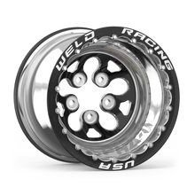 Load image into Gallery viewer, Weld Alpha-1 15x14 / 5x4.5 BP / 3in. BS Black Wheel - Black Double Beadlock MT
