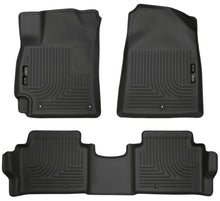 Load image into Gallery viewer, Husky Liners 2017 Hyundai Elantra Weatherbeater Black Front and Second Row Floor Liners
