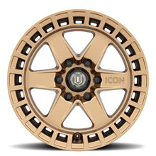 Load image into Gallery viewer, ICON Raider 17x8.5 6x135 6mm Offset 5in BS Satin Brass Wheel
