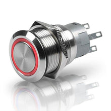 Load image into Gallery viewer, Hella Switch Push Stainless Steel SPST LED Red 12V

