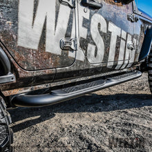 Load image into Gallery viewer, Westin 18-22 Jeep Wrangler JLU 4dr Platinum 4 Oval Nerf Step Bars - Tex. Blk
