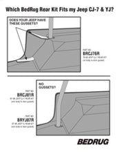 Load image into Gallery viewer, BedRug 81-86 Jeep CJ-7 Rear Kit w/o Gussets 4pc Cargo Kit (Incl Tailgate &amp; Cargo Liner)
