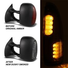 Load image into Gallery viewer, xTune Ford Superduty F250-F650 03-07 Amber LED Mirror Signal Lens - Smoke ACC-LED-FDSD99-MR-SM
