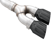 Load image into Gallery viewer, AWE 0FG 21+ Ford F150 Dual Side Exit Cat-Back Exhaust - 4.5in Diamond Black Tips
